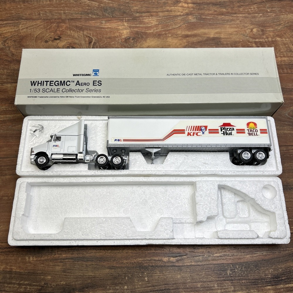 WHITEGMC AERO ES Semi Tractor & Trailer 1:53 Scale‎ KFC Pizza Hut Taco Bell Rare